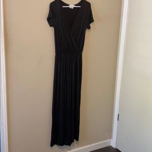 Chatoyant black short sleeve romper m medium NWT